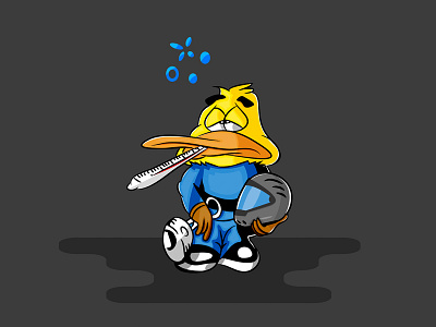 Duck Dribble duck illustration illustrator racing duck