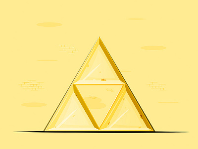 Triforce flat graphic hero illustator illustration link the legend of zelda triforce zelda