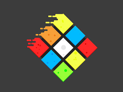 Rubix Cube brain teaser cube cubing flat graphic puzzle rubix cube vector