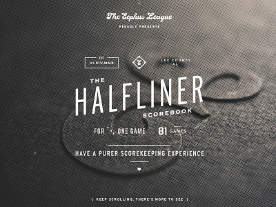 Halfliner Scorebook Site