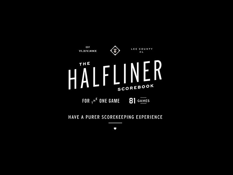 HalfLiner Logo Animation baseball gif logo typography