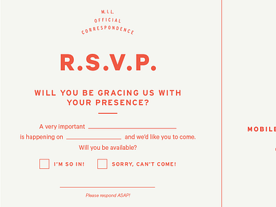 RSVP interstate invite rsvp typography
