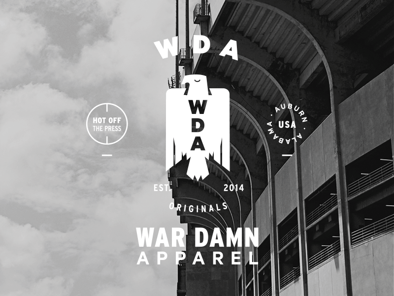 War Damn Apparel logos branding clothing eagle football logo