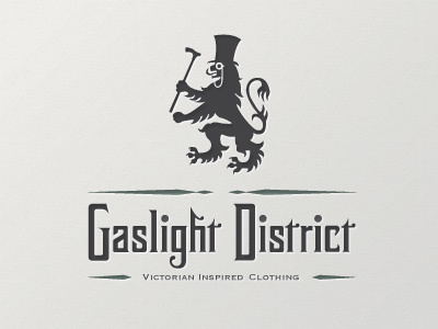 Gaslight clothing identity logo victorian vintage