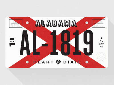 Alabama License Plate alabama license plate state plate typography