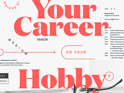 Is Design Your Career or your Hobby? article jobs medium typography