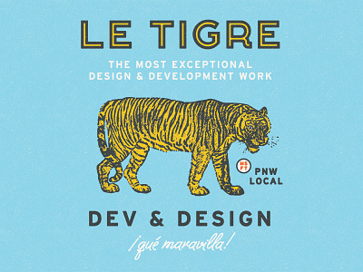 Blue Tigre branding tiger typography