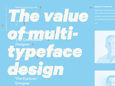 The value of multi typeface design article presentation typography