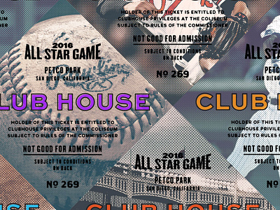 Diamonds & Halftones baseball halftone typography