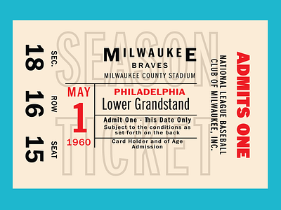 Franklin Gothic Ticket! baseball tickets typography