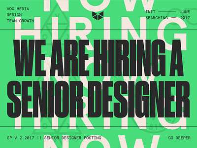 We are hiring a Senior Designer hiring vox media