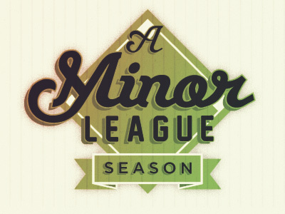 A Minor League Season baseball logo script sports