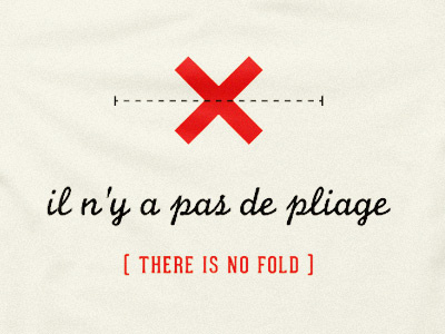 There is No Fold tshirt web design