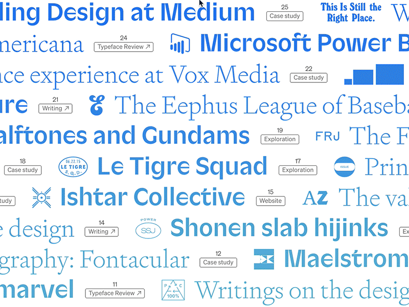 Portfolio update gradient hover portfolio typography website