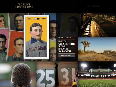 Prospect Productions portfolio responsive sports video web