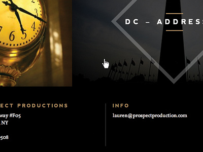 Prospect Productions Hover portfolio repsonsive website