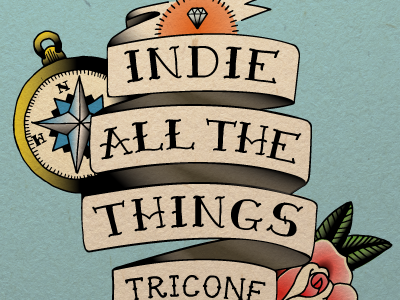 Indie All the Things hand drawn illustration poster traditional