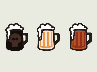 Smug Little Beer Mugs badge beer illustration