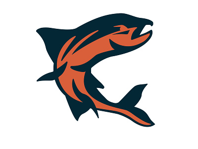 Salmon Logo animal design logo sports