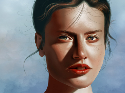 Portrait Study digital art digital illustration face girl illustration portrait shadows woman