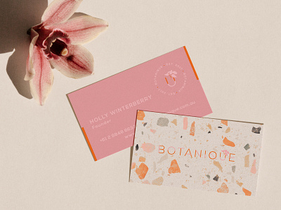 BOTANIQUE business card boho boho design branding branding design flower flowers graphic design logo minimal design visual identity