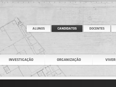 Website Instituto Superior Técnico architecture background black button cement grey menu navigation ruler texture typography ui white