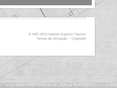 Website Instituto Superior Técnico architecture background cement footer grey ruler texture ui white