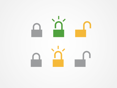 Lock authentication icon lock process storytelling unlock validation