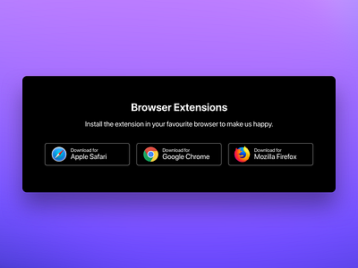 Free Browser Extensions Download Buttons [Sketch File]