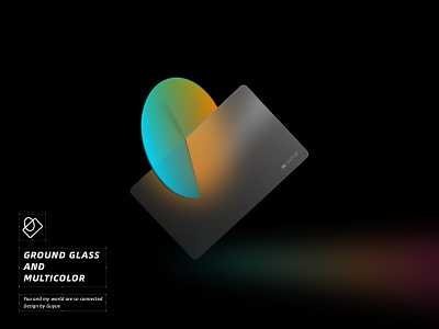 Ground glass and multicolor app design illustration multicolor ui