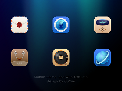 Mobile theme browser design icon illustration logo multicolor music ui