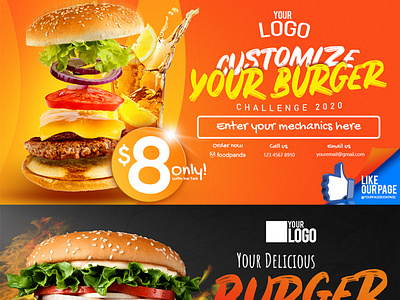 Burger Design for Social Media