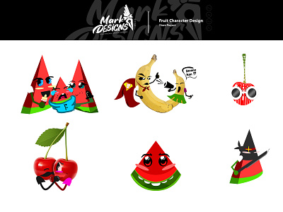 Fruit Character Design adobe photoshop character design design drawing fruit illustration