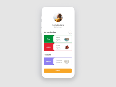 Daily UI 006 / user profile adaptive design app dailui daily 100 daily challange daily ui 006 dailyui design mobile app ui user profile visual design