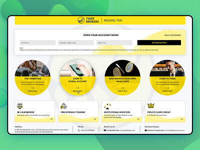 Tiger Brokers_Open your Account design flat minimal ui ux web website