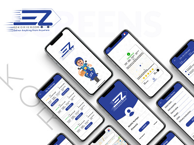 EZ Korier App Screens app design icon ui ux
