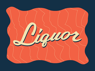Fancy headaches illustration lettering liquor pattern sign