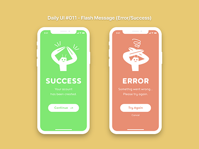 Daily UI #011 - Flash Message (Error/Success)