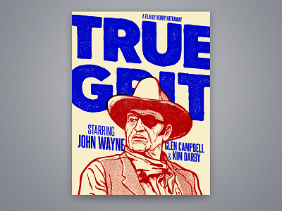 True Grit poster illustration illustrator photoshop texture