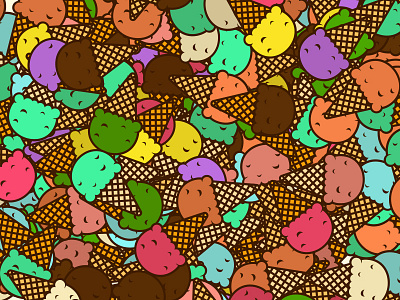 Ice Cream! generative art hype illustrator processing vector