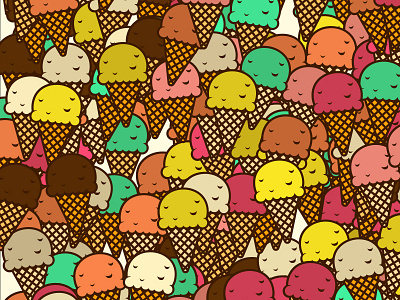 More Ice Cream!! generative art hype illustrator processing vector