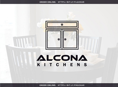 Alcona Kitchen brand branding businesscard design graphic design identity illustration illustrator logo minimal