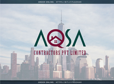 AQSA Contractors brand identity branding graphic design identity illustrator logo logodesign