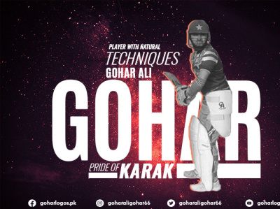 Gohar Ali Gohar Poster brand identity identity logodesign poster poster design posters sports poster wallpaper