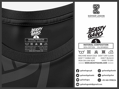 Beasty Gains Tag Design hang tag hanger hangtag label label design labeldesign labels tag tag design tagline tags