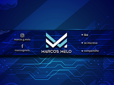 Marcos Melo YouTube Banner banner banner design banners brand identity branding graphic design identity logo logodesign youtube youtube banner