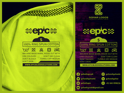 Epic Shirt Tag Design Presentation brand identity graphic design label neck tag tag design tags