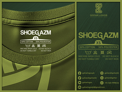 Shoegazm Tag Design label tag