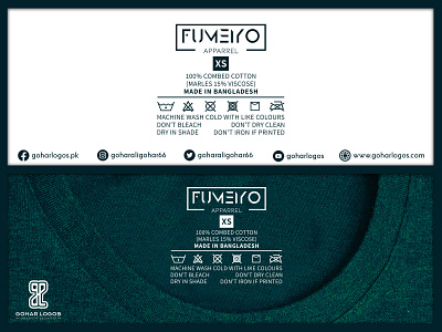 Fumeiyo Shirt Neck Tag Design branding graphic design logo shirtatag