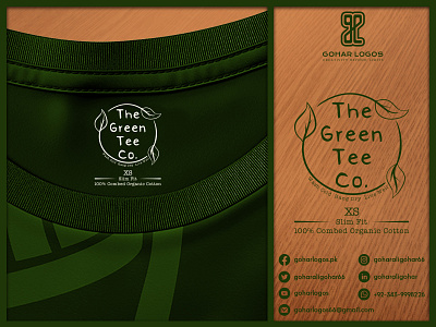 The Green Tee Co Tag Design branding graphic design logo necktag